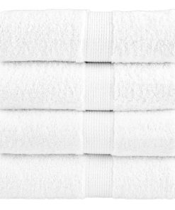 vidaXL Premium-Seiftücher SOLUND 4 Stk. Weiß 30x30 cm 600 g/m²