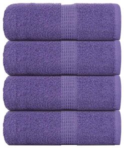 vidaXL Seiftücher 4 Stk. Lila 30x30 cm 360 g/m² 100% Baumwolle