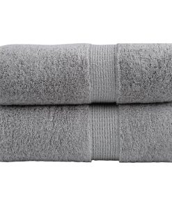 vidaXL Premium-Gästetücher SOLUND 2 Stk. Grau 30x50 cm 600 g/m²
