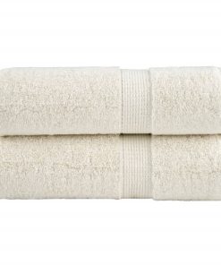 vidaXL Premium-Seiftücher SOLUND 2 Stk. Cremeweiß 30x30 cm 600 g/m²
