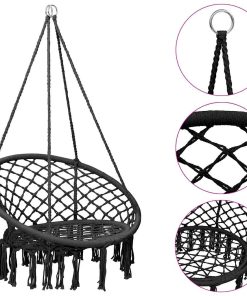 vidaXL Hängesessel 80 cm Anthrazit