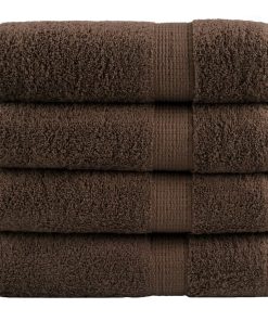 vidaXL Premium-Badetücher SOLUND 4 Stk. Braun 100x150 cm 600 g/m²