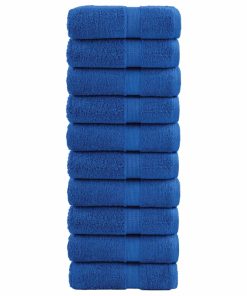 vidaXL Premium-Seiftücher SOLUND 10 Stk. Blau 30x30 cm 600 g/m²