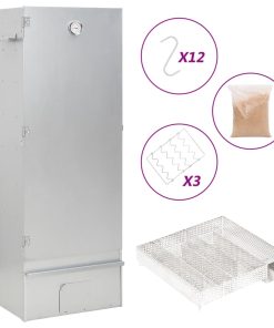 vidaXL Räucherofen mit Kaltrauchgenerator Verzinkter Stahl