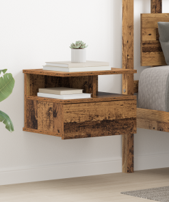 vidaXL Wand-Nachttisch Altholz 40x31x27 cm Holzwerkstoff