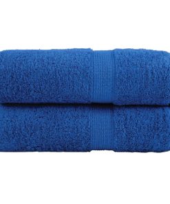 vidaXL Premium-Seiftücher SOLUND 2 Stk. Blau 30x30 cm 600 g/m²