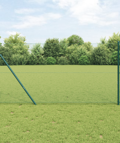 vidaXL Zaunset Set aus 2 Waldgrün Metallgewebe 25 x 1 m Langlebig