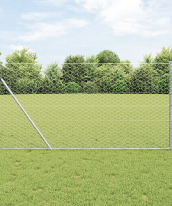 vidaXL Zaunset Set aus 2 Verzinkter Stahl 25 x 1 m Langlebig Zaunset