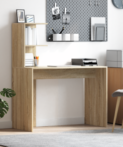 vidaXL Sonoma Eiche Schreibtisch Sonoma Eiche Spanplatte Standard
