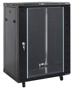 vidaXL 15U Netzwerkschrank 19" IP20 Schwarz 60x45x86 cm