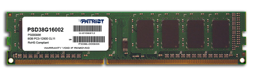 Patriot Ram Dimm 8gb Ddr3 1600mhz Cl11
