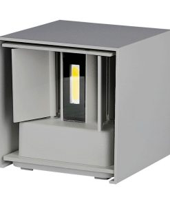 11w Led Wall Lamp With Bridgelux Chip Grey 4000k Square