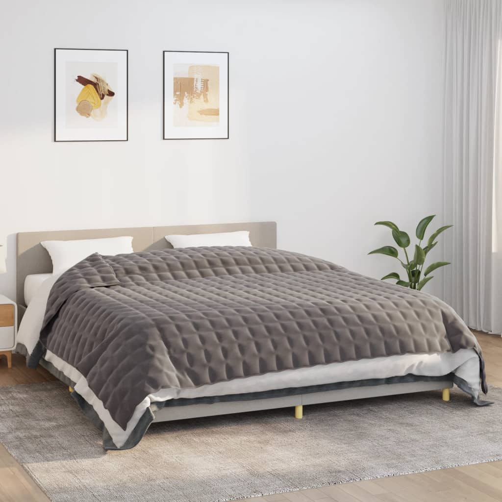 Coperta Ponderata Grigia 235x290 Cm 11 Kg Tessuto