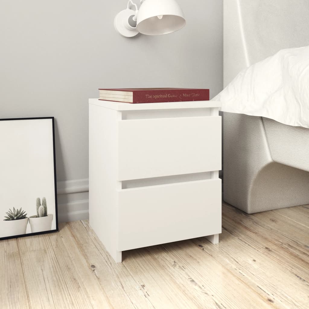 Comodino Bianco 30x30x40 Cm Legno Ingegnerizzato
