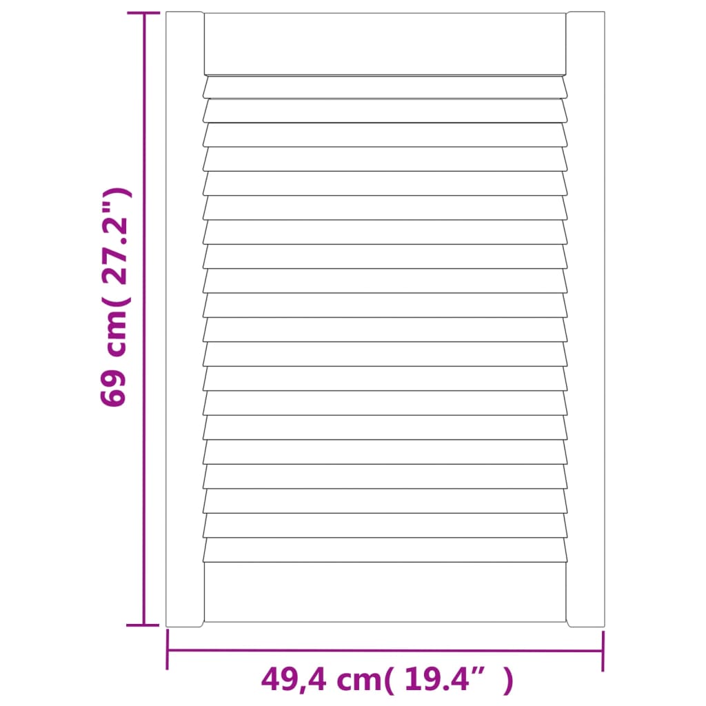 Ante Con Design A Lamelle 4 Pz 69x49,4 Cm In Legno Di Pino - Image 6