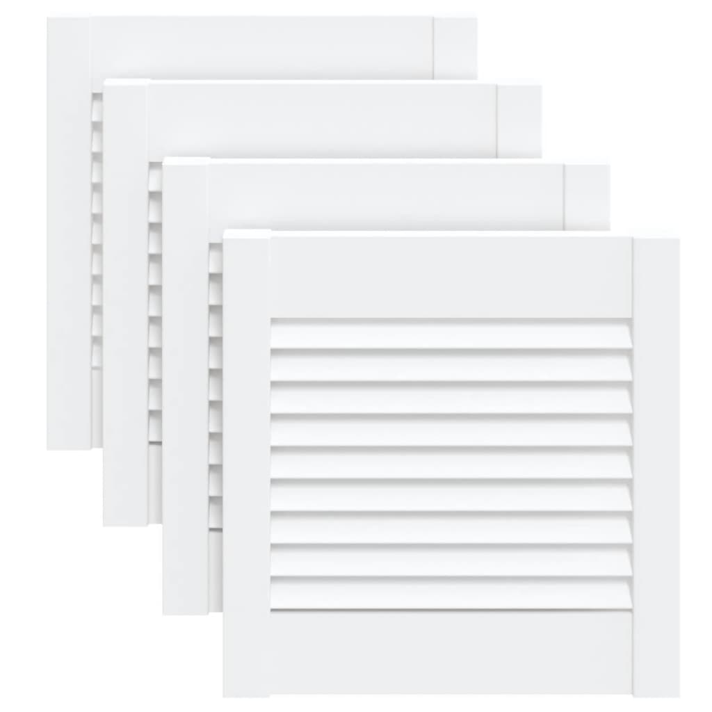 Ante A Lamelle 4 Pz Bianche 39,5x39,4 Cm In Legno Di Pino - Image 2