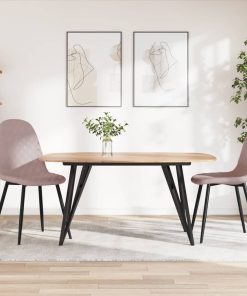 Sedie Da Pranzo 2 Pz Rosa In Velluto