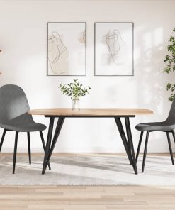 Sedie Da Pranzo 2 Pz Grigio Chiaro In Velluto