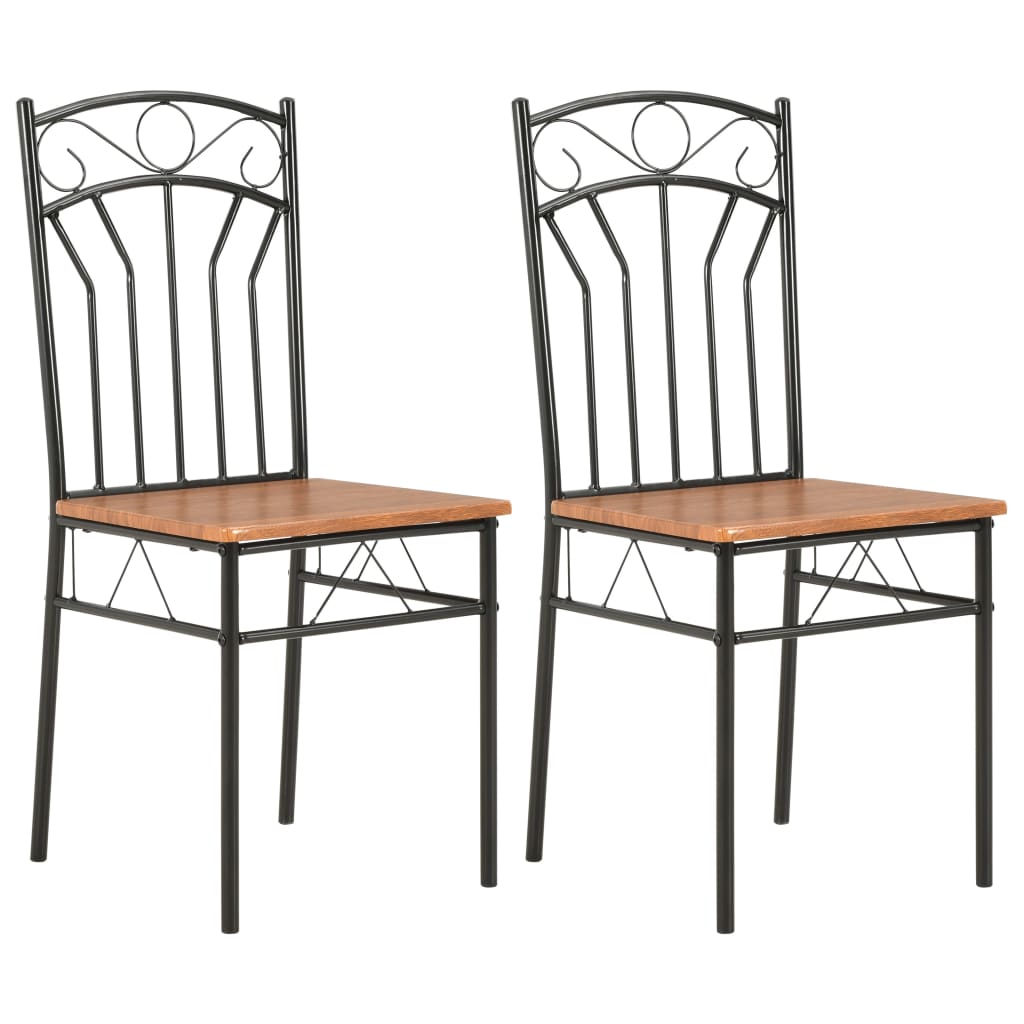 Sedie Per Sala Da Pranzo 2 Pz Marroni In Mdf