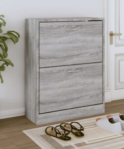 Scarpiera Grigio Sonoma 63x24x81 Cm In Legno Multistrato
