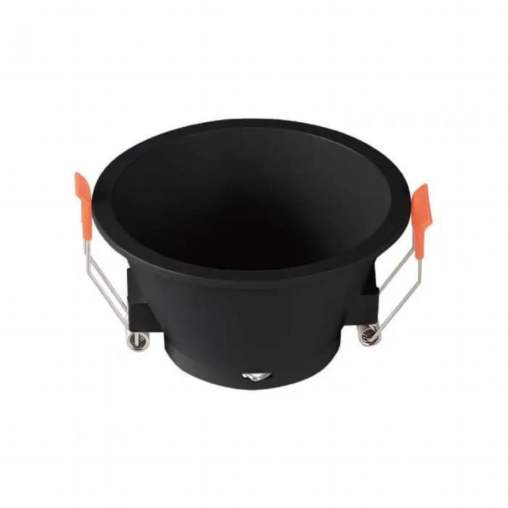 Gu10 Fitting Round Black