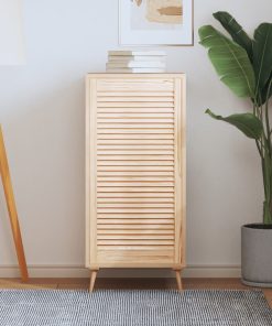 Anta Con Design A Lamelle 99,3x49,4 Cm In Legno Di Pino