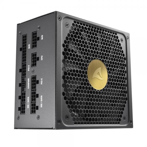 Sharkoon Alimentatore Rebel P30 Gold 850w Atx3.0 Atx 3.0, Pcie Gen5 12vhpwr, 80 Plus Gold, 135mm Zer