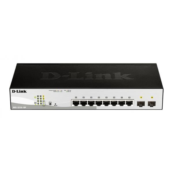 D-Link Switch 10 Porte Di Cui 8 Porte Gigabit Poe + 2 Porte Sfp Smart+