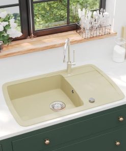 Lavello Da Cucina In Granito Vasca Singola Beige
