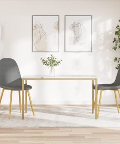 Sedie Da Pranzo 2 Pz Grigio Chiaro In Velluto