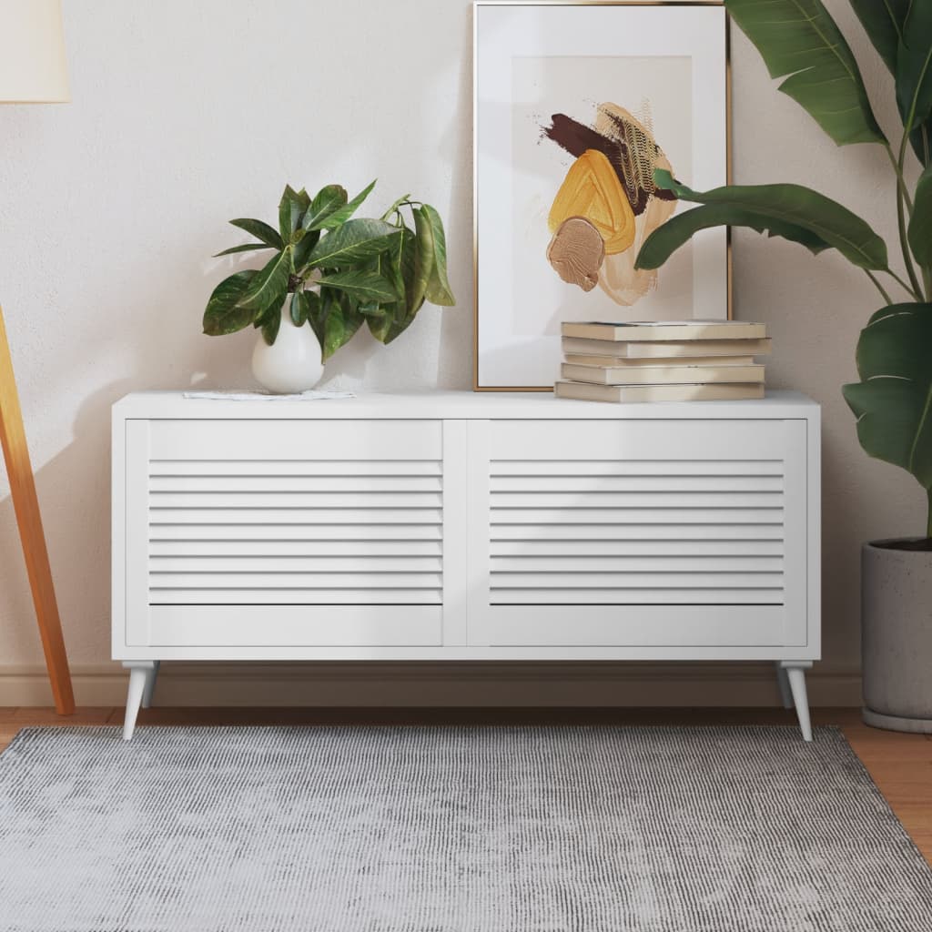 Ante A Lamelle Bianche 2 Pz Bianche 39,5x59,4 Cm Legno Di Pino