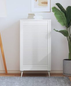 Anta A Lamelle Bianca 99,3x59,4 Cm In Legno Di Pino