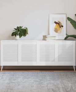 Ante A Lamelle 4 Pz Bianche 61,5x49,4 Cm In Legno Di Pino