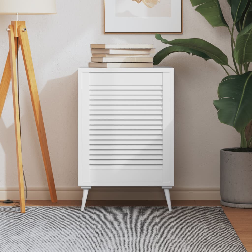 Anta A Lamelle Bianca 61,5x49,4 Cm In Legno Di Pino