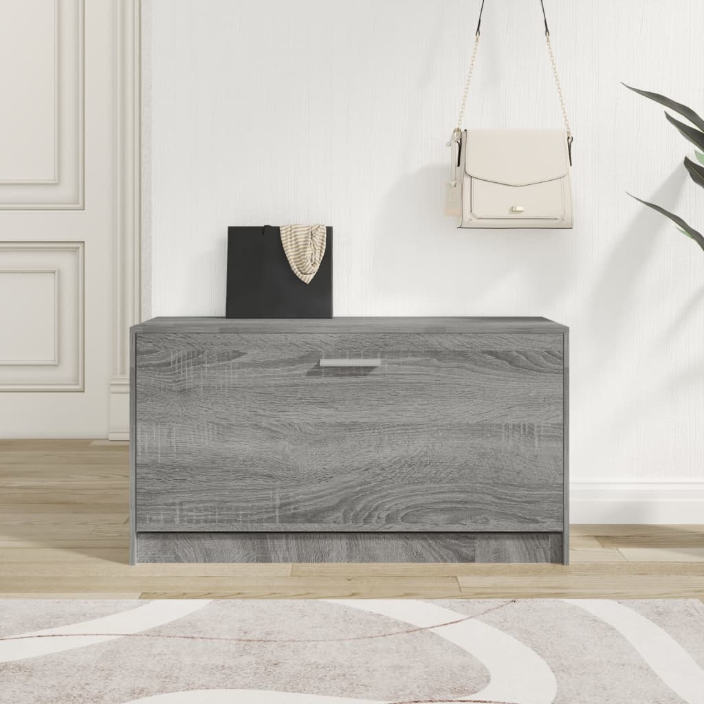 Scarpiera Grigio Sonoma 80x24x45 Cm In Legno Multistrato