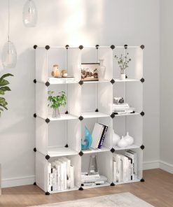 Organizzatore Portaoggetti Con 12 Cubi Trasparenti In pp