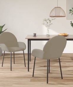 Sedie Da Pranzo 2 Pz Grigio Chiaro In Velluto