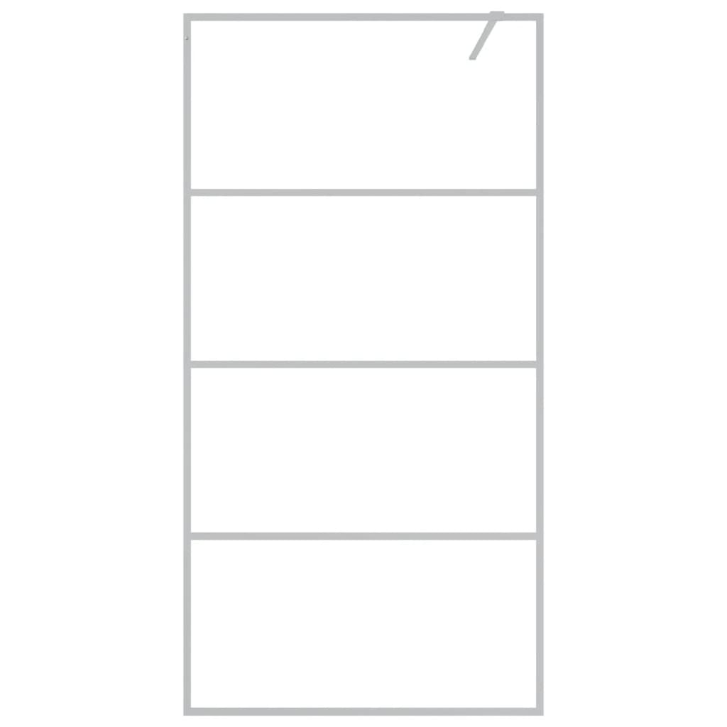 Parete Doccia Walk In Argento 100x195 Cm Vetro Trasparente Esg - Image 3