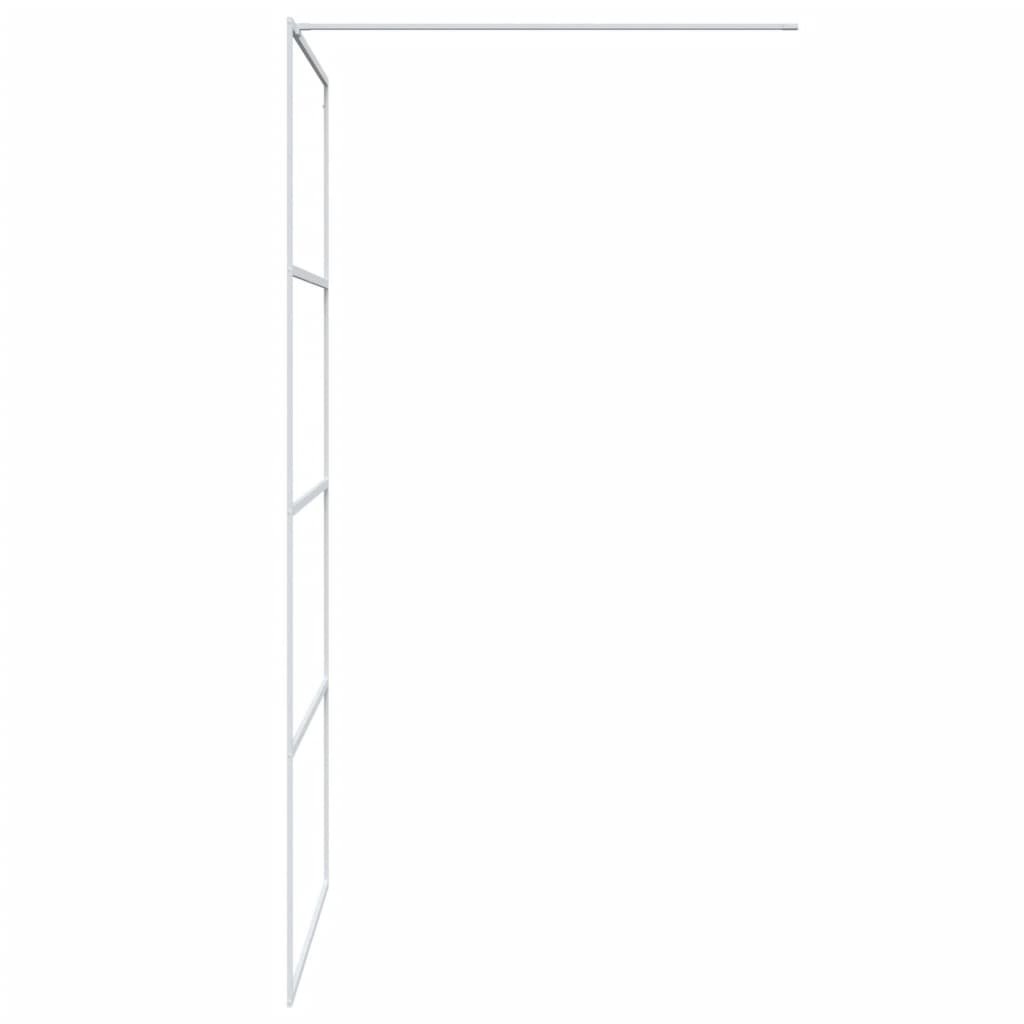 Parete Doccia Walk In Bianca 100x195 Cm Vetro Trasparente Esg - Image 4