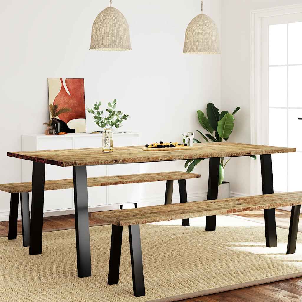 Tavolo Da Pranzo 200x90x75 Cm In Legno Massello Di Acacia