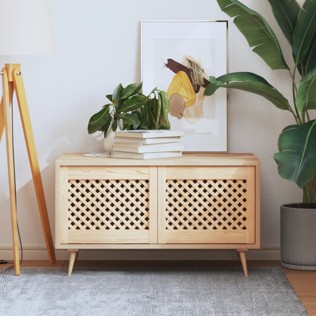 Ante Con Design A Reticolo 2 Pz 49,5x39,5 Cm In Legno Di Pino