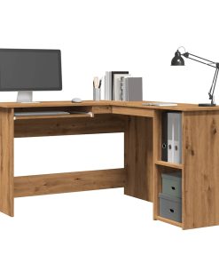 Scrivania Angolo Artigianale 120x140x75 Cm Legno Multistrato