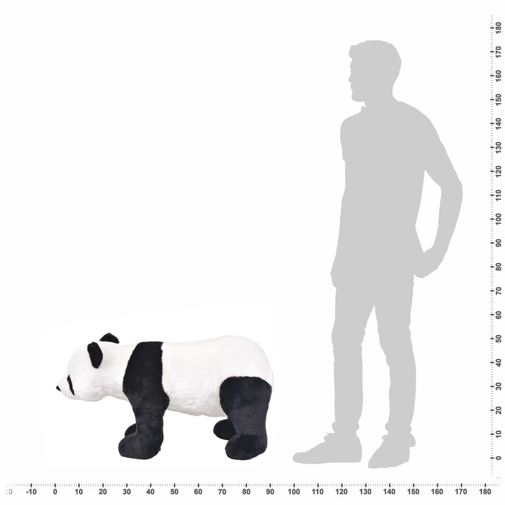 Panda In Peluche In Piedi Nero E Bianco Xxl - Image 4