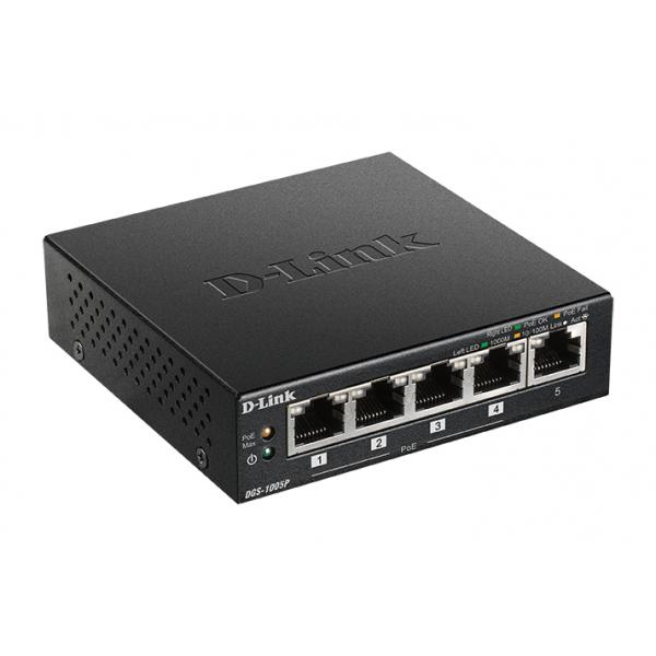 D-Link Switch 5 Porte Gigabit Poe+ Desktop