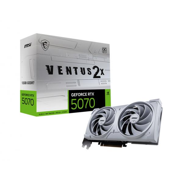 Msi Vga Geforce Rtx 5070, Rtx 5070 12g Ventus 2x Oc White, 12gb Gddr7, Hdmi/dp3, Dual Fan, oc