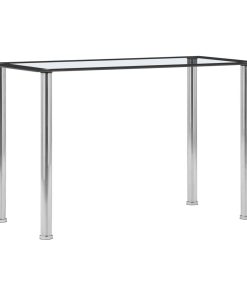 Tavolo Da Pranzo Nero E Trasparente 120x60x75cm Vetro Temperato