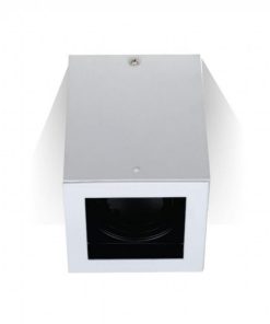 Gu10 Fitting Surface Square White