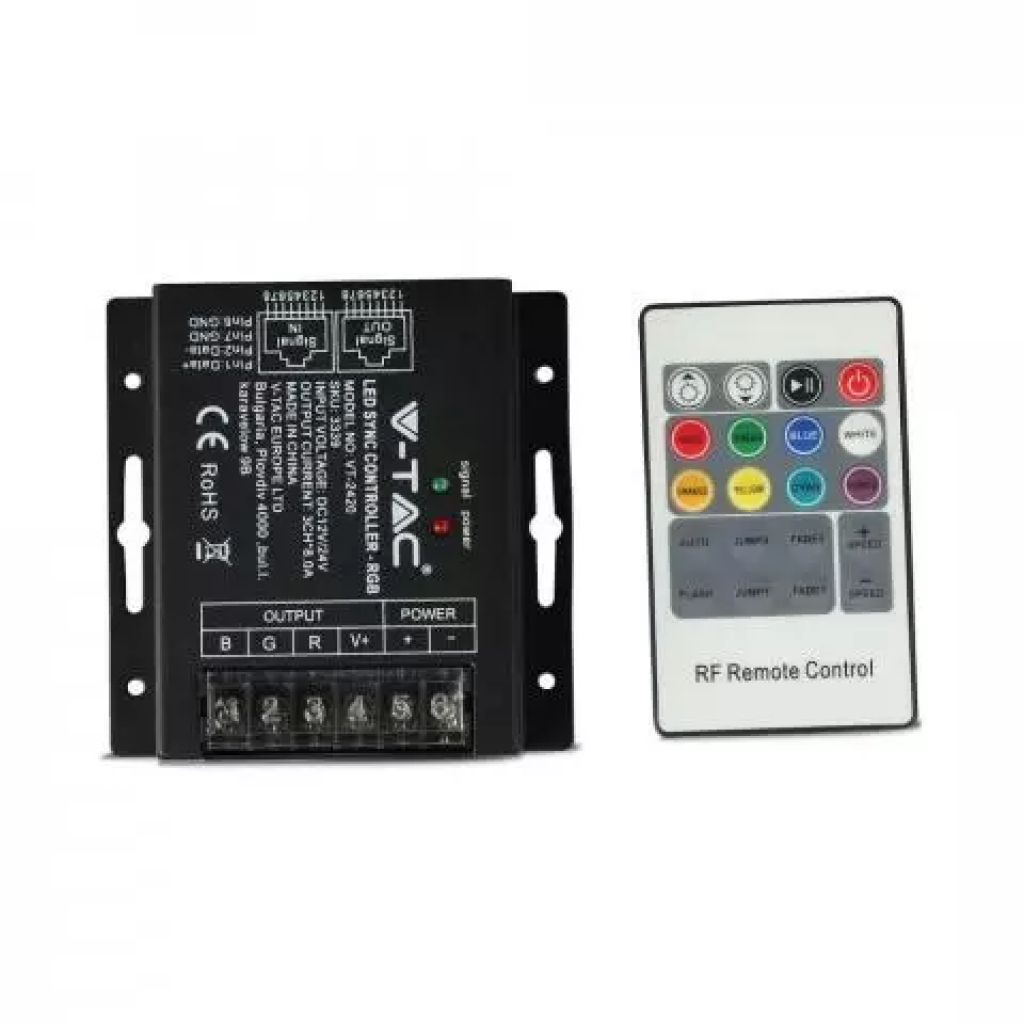 Led Rgb Controller With 20 Key Rf Remote Control