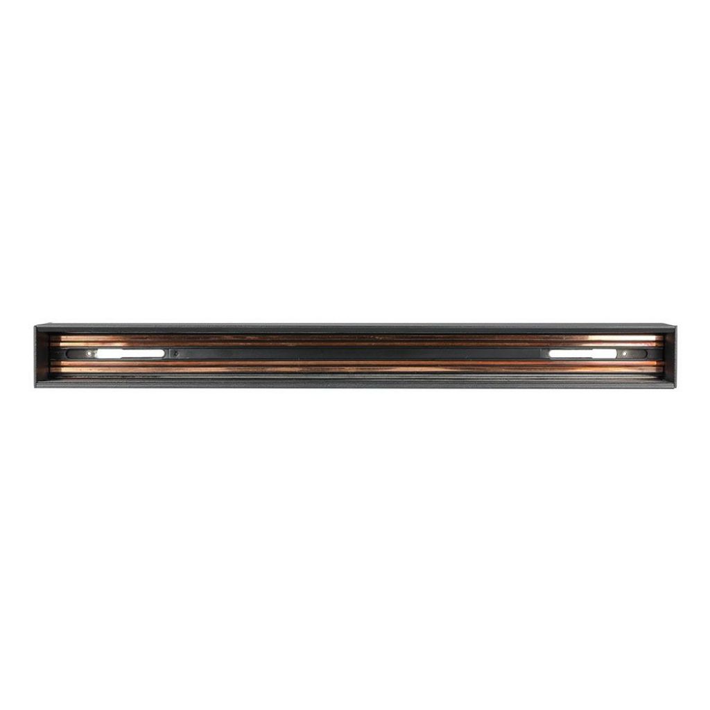 Recessed Aluminium Track Rail Black 1,5m