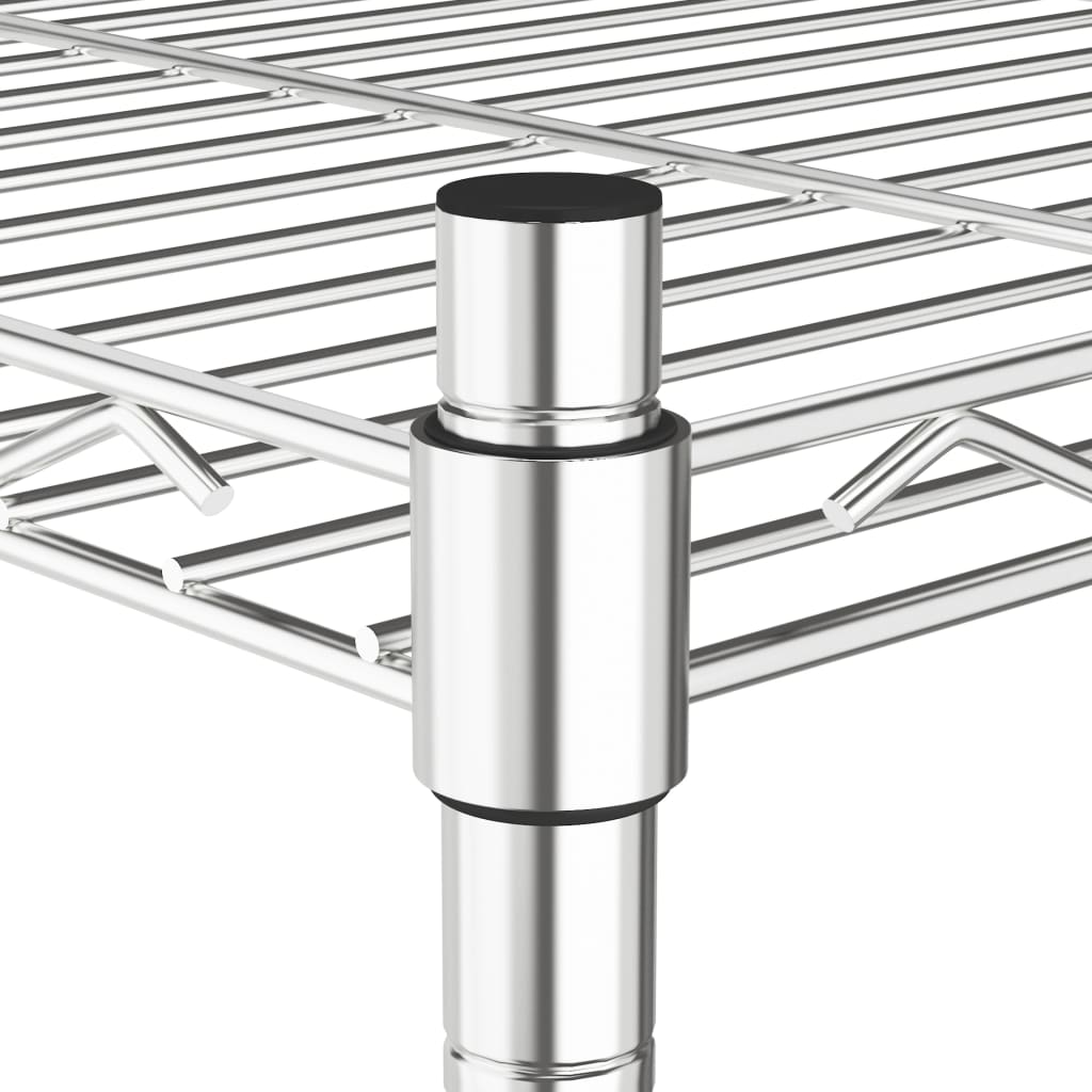 Scaffale A 5 Livelli 90x35x180 Cm Cromato 250 kg - Image 5